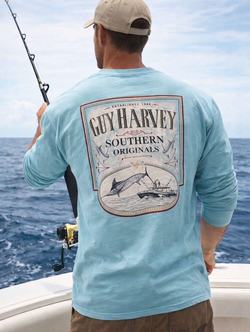 Guy Harvey Long Sleeve Graphic Fishing Shirt • Southern Originals Marlin